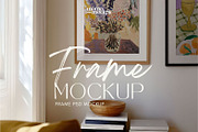 Frame Mockup Interior Gallery Wall, a Household Mockup by momomockps (Thumbnail 5 of 5)