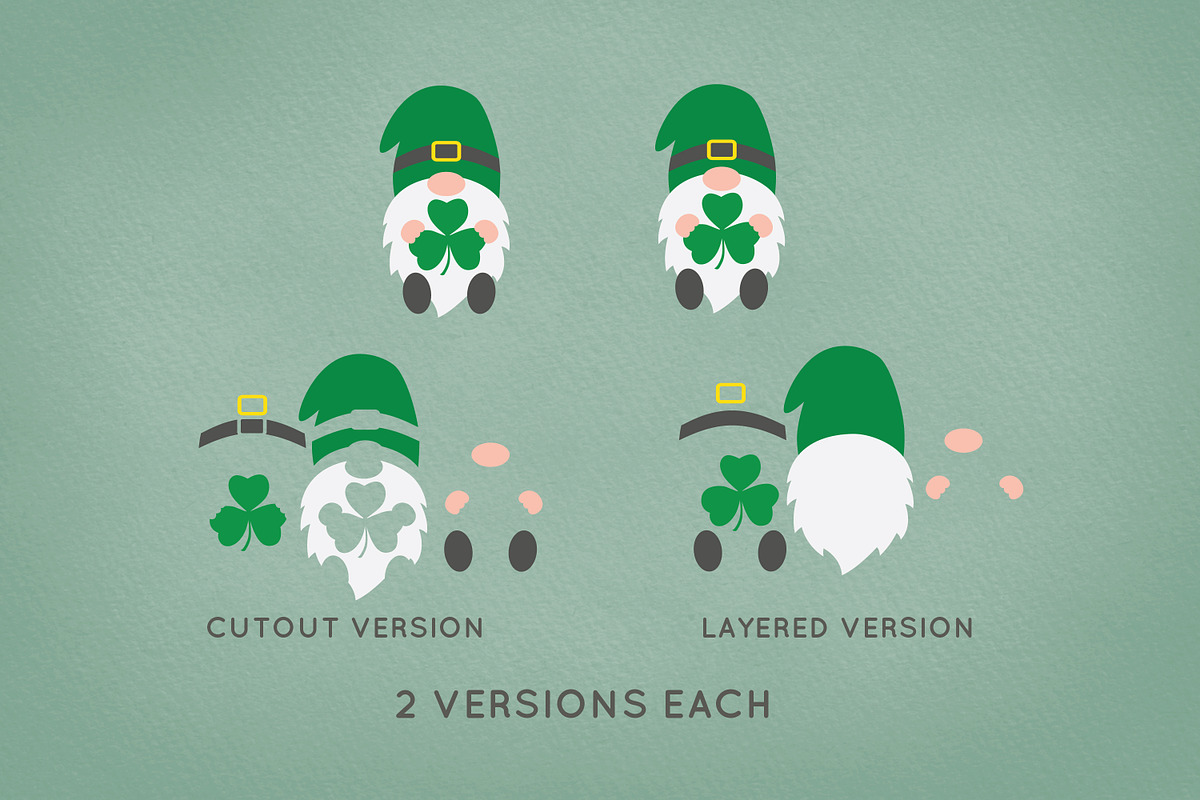 St Patrick's Day Gnomes svg bundle, an Illustration by Peachycottoncandy (Photo 2 of 6)