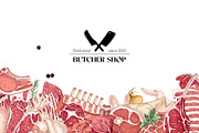 Ultimate meat set. Meat market, a Food Illustration by handsketched (Thumbnail 8 of 17)