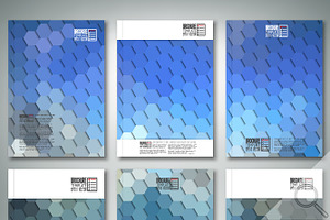 Hexagonal brochure or flyer patterns, a Flyer Template by VectorShop