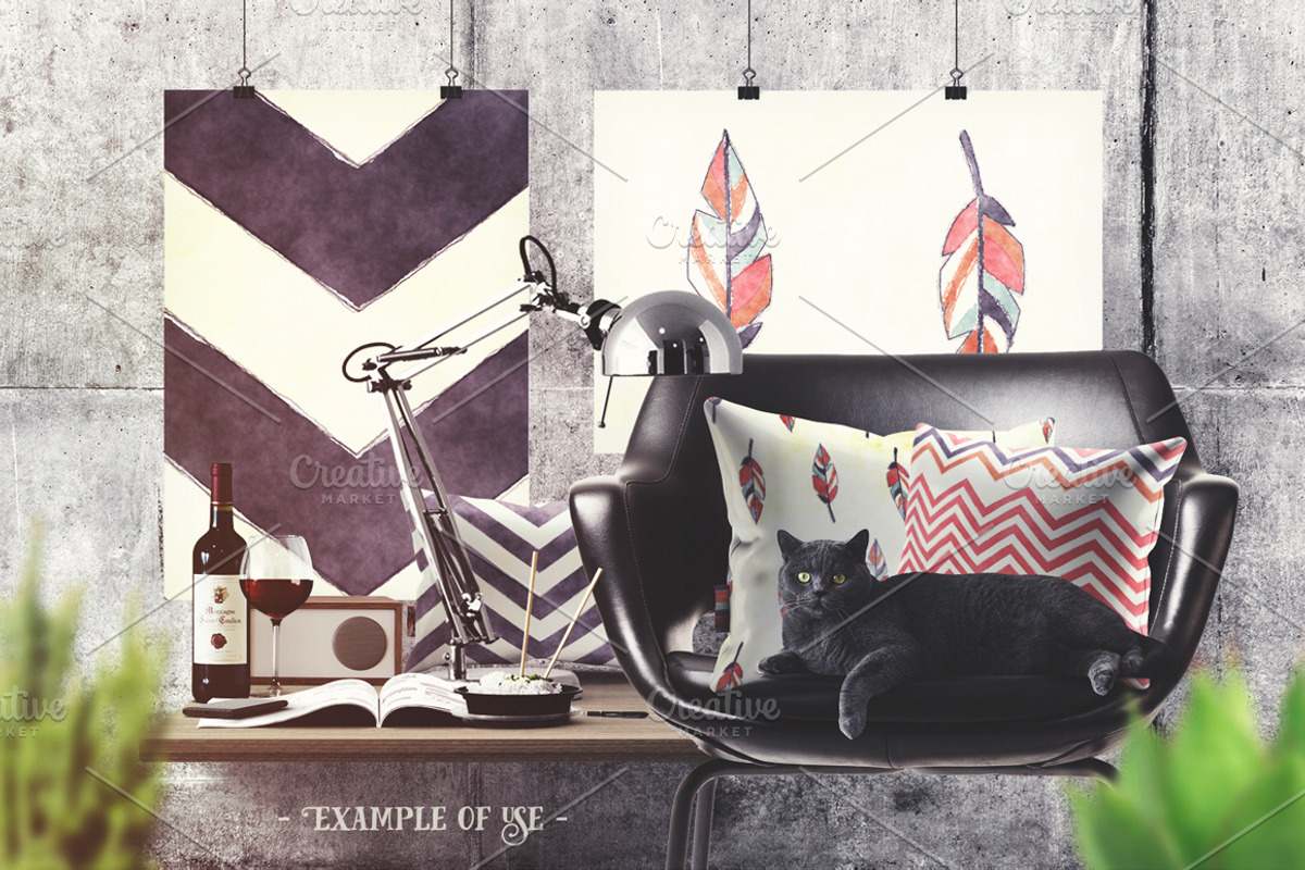 Watercolor Aztec Digital Paper preview 3