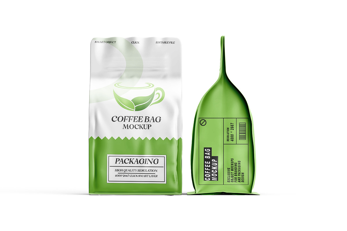 Coffee And Tea Bag Packaging Mockup, a Packaging Mockup by pixelmock (Photo 9 of 17)