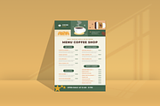 Greena Coffee Shop Menu, a Print Template by SquidPixey (Thumbnail 1 of 5)