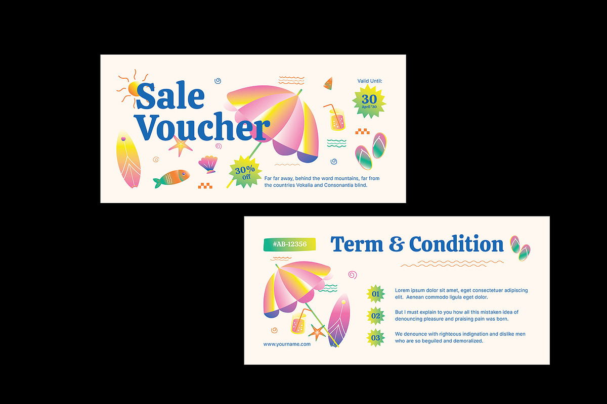 Summer Sale Voucher, a Stationery Template by Neermana (Photo 4 of 4)