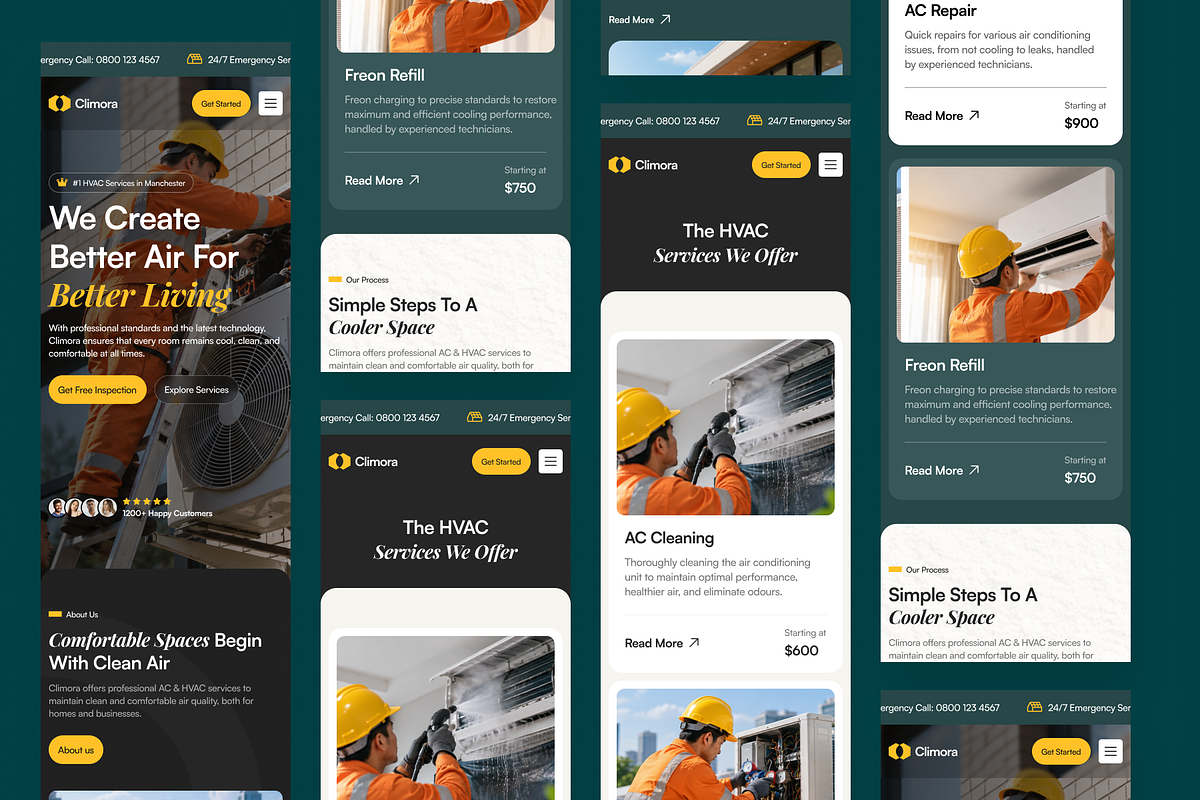 Climora - HVAC Service Website, a Landing Page Template by SLAB! Design (Photo 5 of 5)