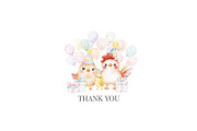 Farm Birthday Watercolor Clipart, an Illustration by CharmClipart (Thumbnail 8 of 8)