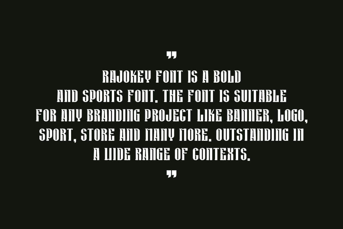 Gozone Roxikang - Tall & Military, a Sans Serif Font by QR Design Studio (Photo 6 of 9)