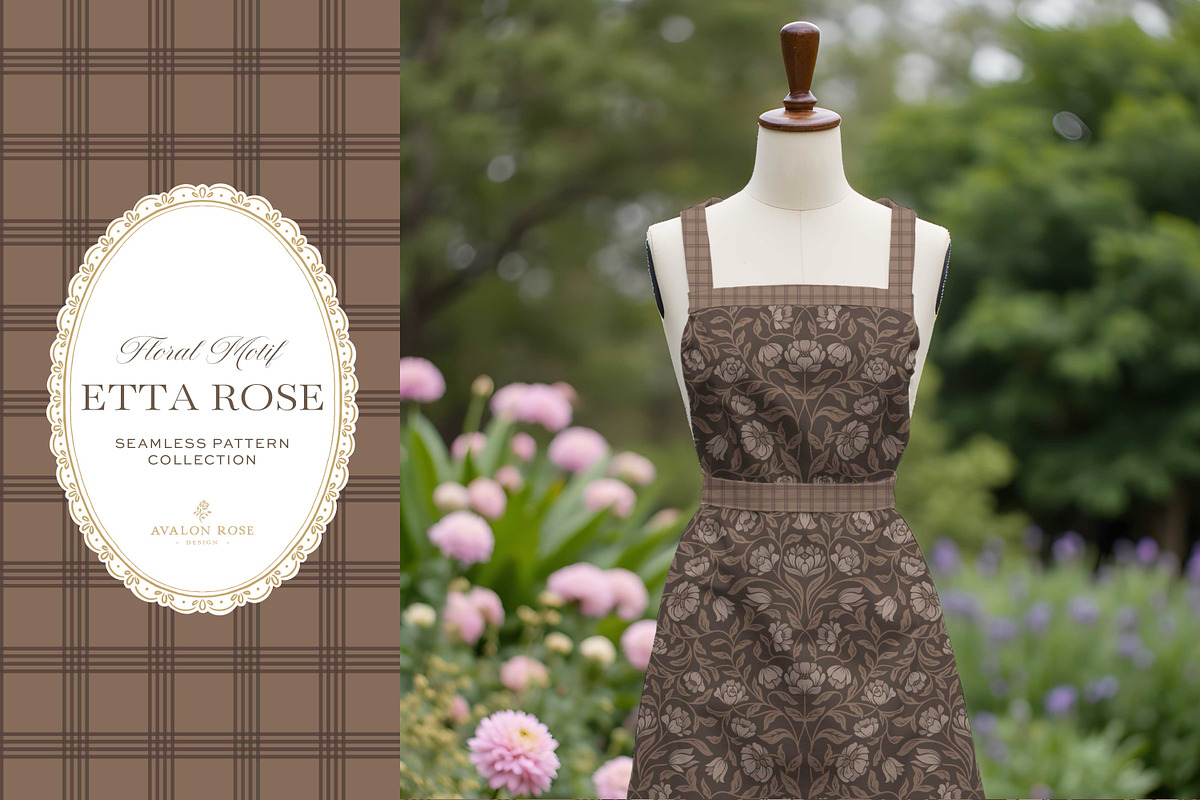 Vintage Brown Floral Print Patterns, a Pattern Graphic by Eclectic Anthology (Photo 8 of 14)