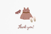 Boho baby clothes & toys clipart set, an Illustration by BrillCreateArt (Thumbnail 5 of 5)