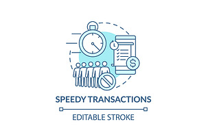 Speedy Transactions Concept Icon