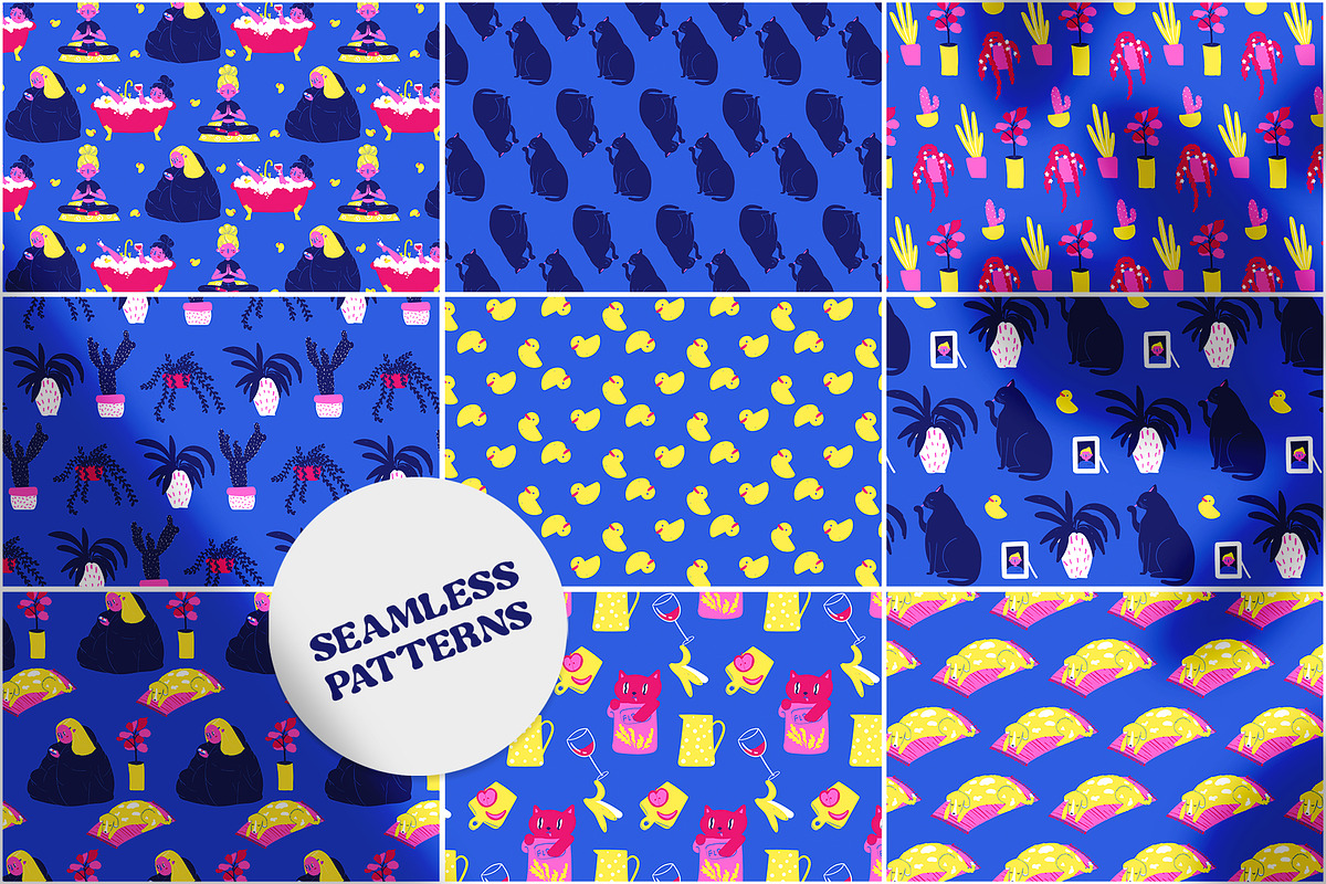 Girls: Patterns and Illustrations, a Pattern Graphic by marmarina (Photo 2 of 10)