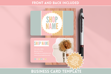 Pastel Business Card, a Business Card Template by SunshineStudioBoutique