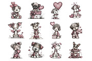 Quirky Valentines Dogs Clipart, an Illustration by Design Market (Thumbnail 3 of 3)