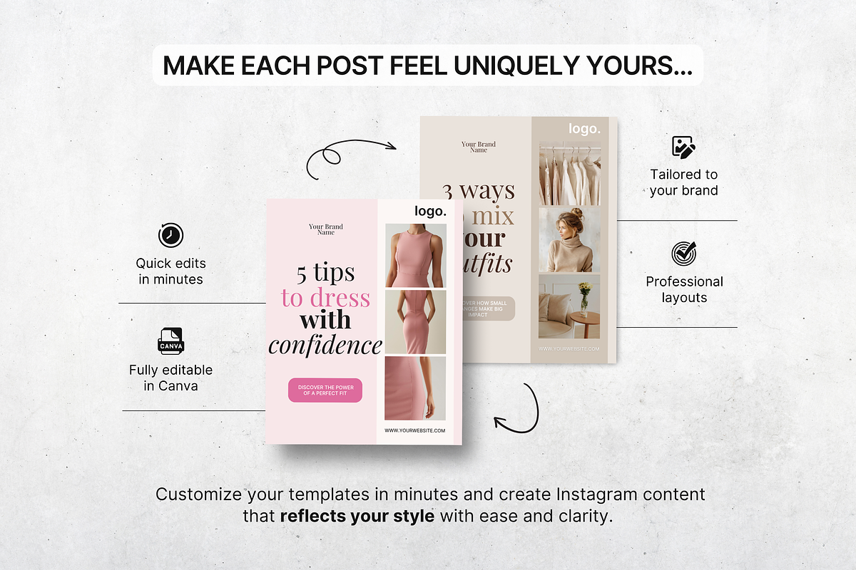 Ecommerce Instagram Templates Canva, a Social Media Template by DigiPax (Photo 9 of 10)
