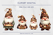 10 Gnomes Clipart Digital, an Illustration by Wilin Digital (Thumbnail 2 of 2)