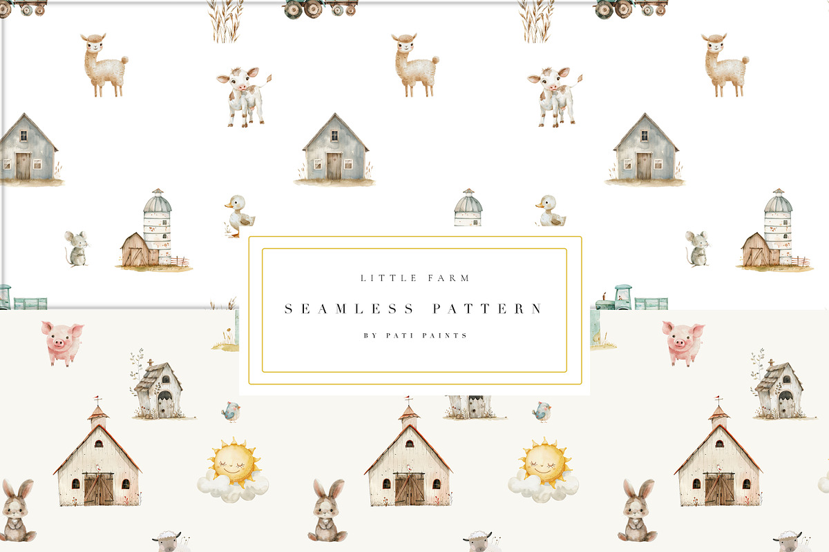 Nursery Little Farm Animals Set, an Object Graphic by Pati Paints (Photo 2 of 12)