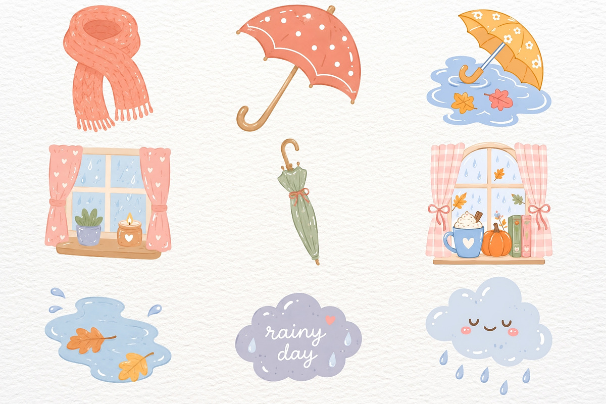 Cozy Autumn Clipart Png Rustic Fall, a Seasonal Illustration by SugarCloudStudioArt (Photo 4 of 5)