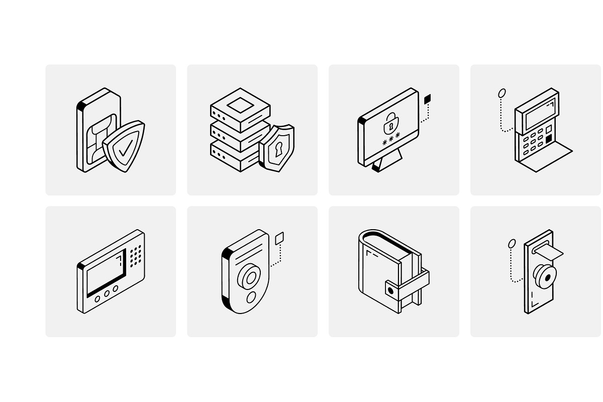 Animated Security Icon Set, an Outline Icon by Vectors Market (Photo 6 of 7)