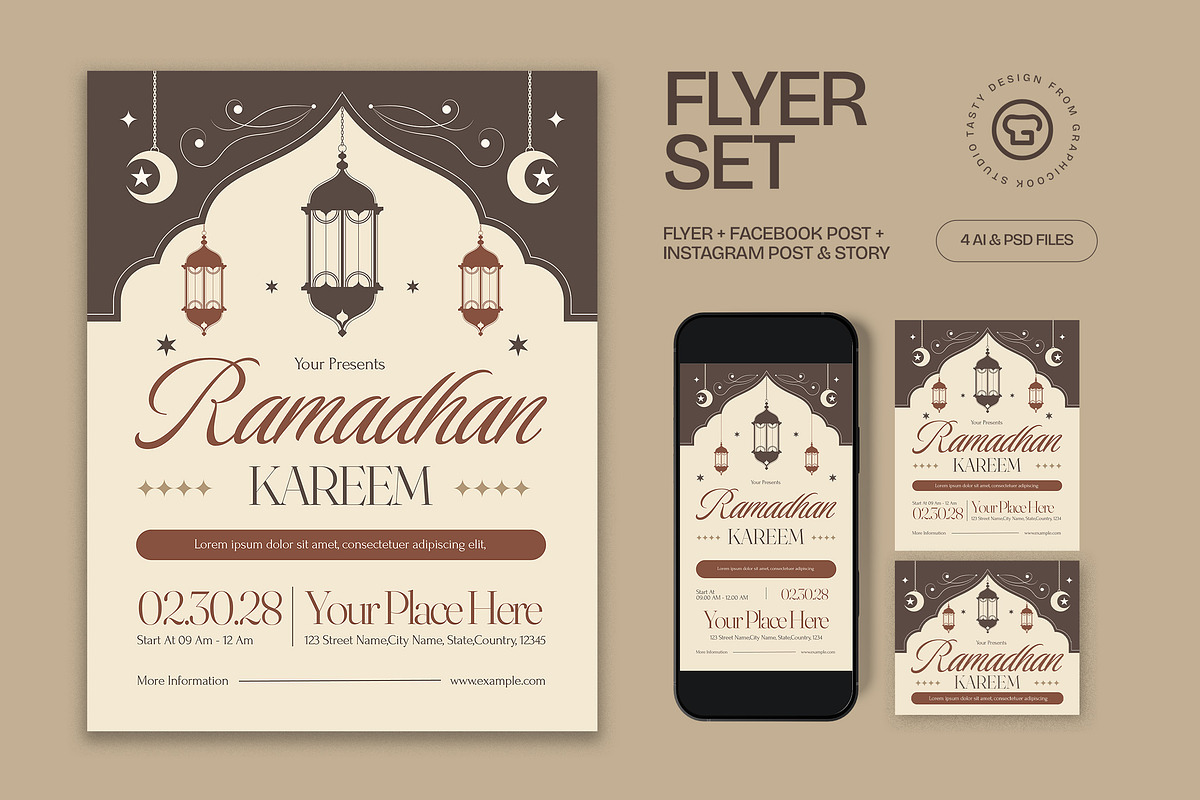 Ramadhan Kareem Flyer, a Flyer Template by graphicook (Photo 1 of 3)