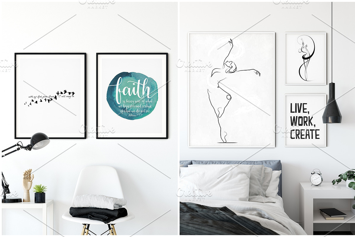 Frames & Walls Scandinavian Bundle, a Household Mockup by Yuri-U (Photo 15 of 38)