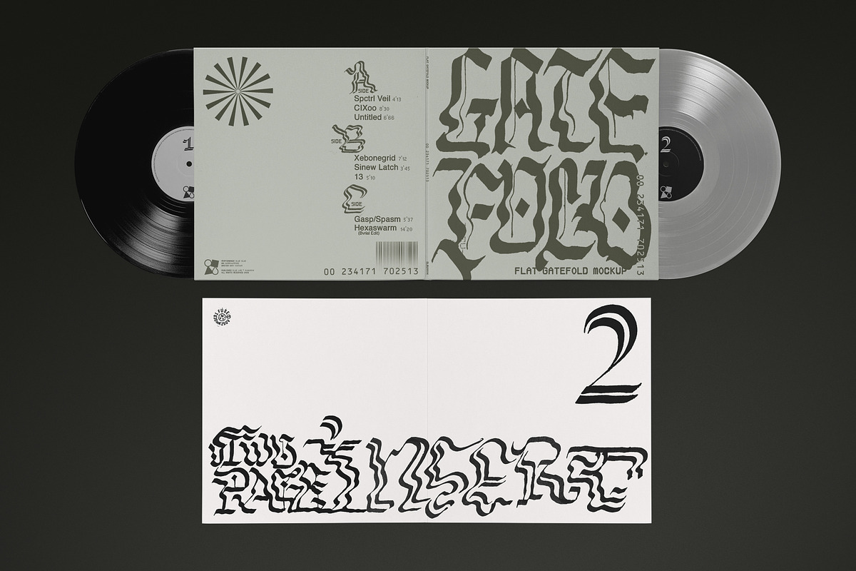 Flat Gatefold Vinyl Mockup Pack, a Packaging Mockup by Glue Lab (Photo 5 of 6)