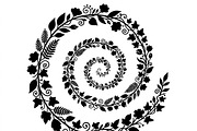 50 Elegant Floral Leaf Spiral Frame, a Decorative Illustration by Amazin_art (Thumbnail 3 of 39)