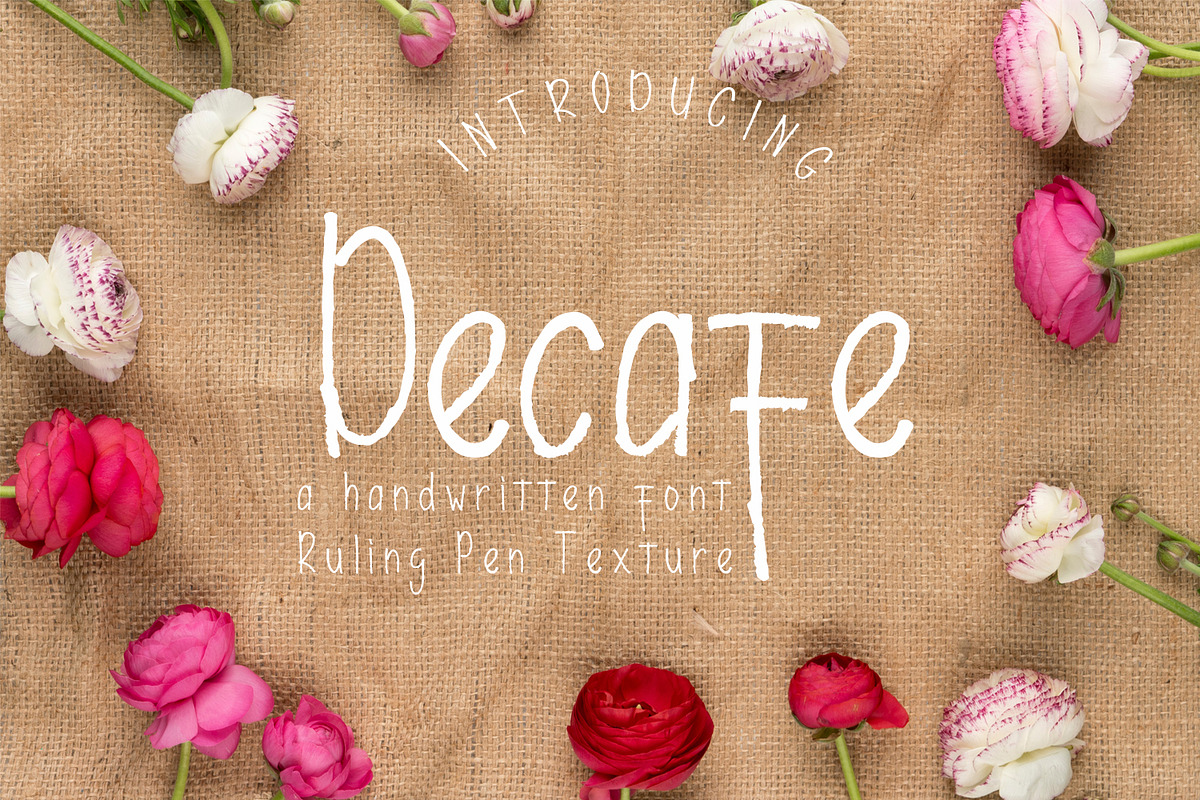 Decafe Font with Ruling Pen Texture