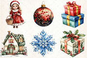 Retro 50's Christmas Clipart, an Illustration by Libby Wishes (Thumbnail 3 of 7)