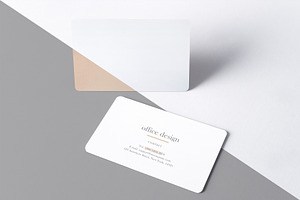 Rounded Business Card Mockup