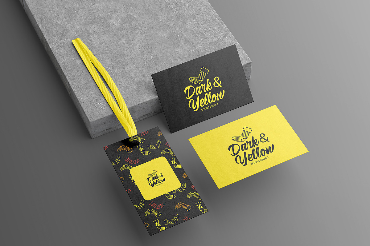 Label Tag with Business Card Mockup, an Advertising Mockup by Mocklux (Photo 1 of 3)