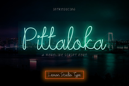 Pittaloka - Monoline Script, a Script Font by Lemon Studio Type