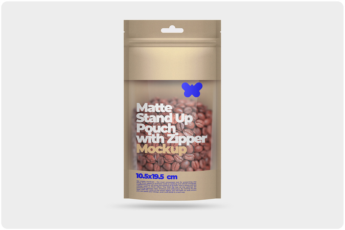 Stand-Up Pouch with Window Mockup, a Packaging Mockup by Reformer Mockup (Photo 2 of 5)