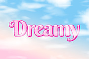 PINK GLOSS 3D Shiny Text Effect, a Preset Add-On by velvetmade.designs (Thumbnail 1 of 8)