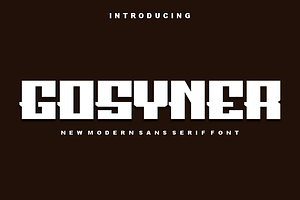 Gosyner - Font, a Sans Serif Font by artchiles_design