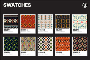 10 Seamless Tribal Boho Patterns