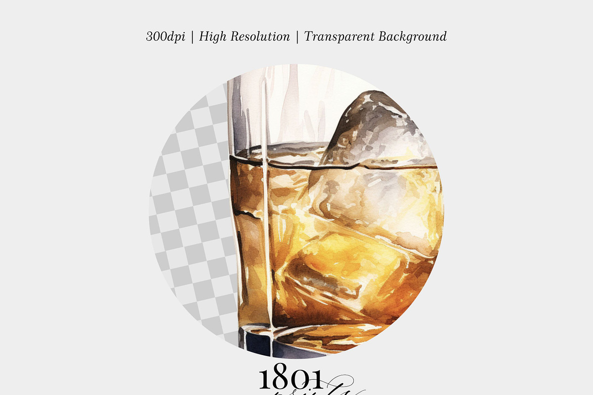 Whiskey Neat Cocktail Illustration, a Food Illustration by 1801Prints (Photo 3 of 4)