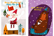 12 Christmas Postcards, an Animal Illustration by Ovocheva (Thumbnail 8 of 12)