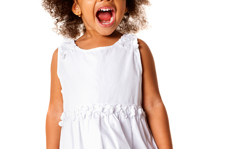 Portrait of cute cheerful girl