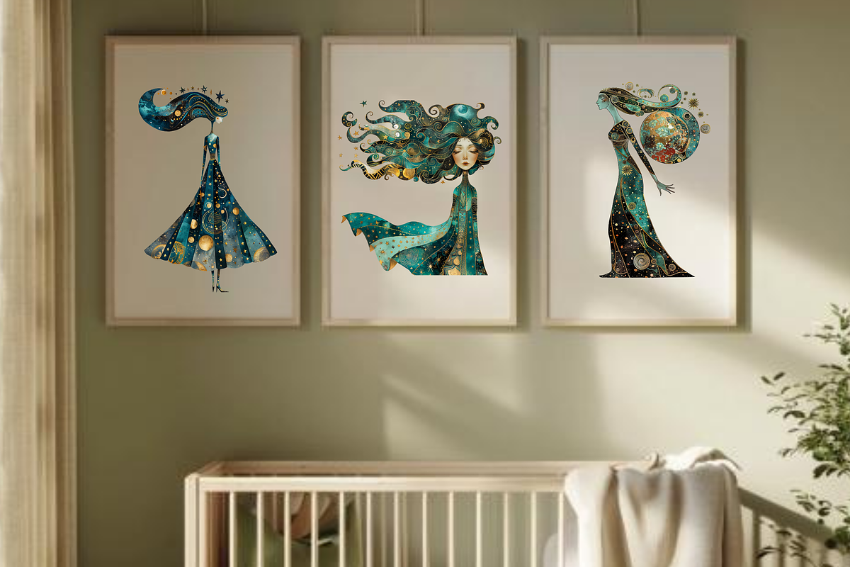 BRASS CELESTIAL CREATURES CLIPART, a Person Illustration by Daring Digies (Photo 6 of 8)