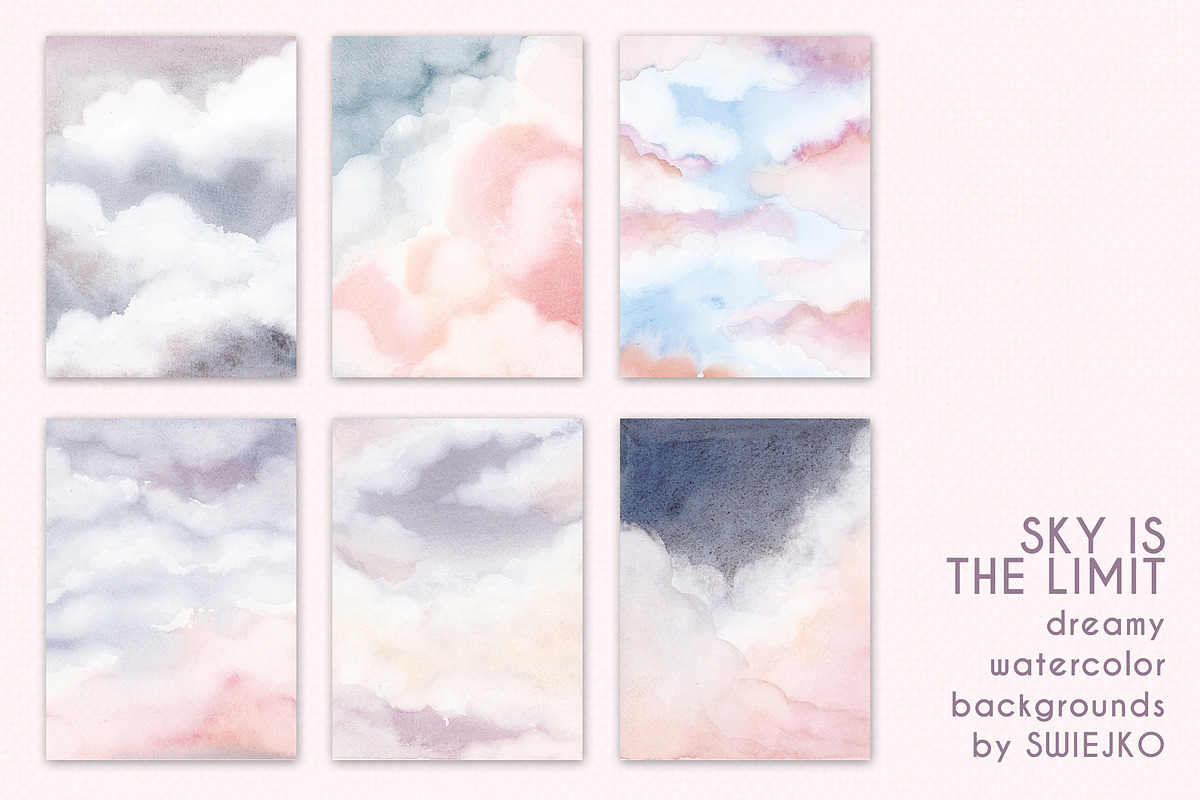 Cloudy Sky Background set, a Texture Illustration by swiejko (Photo 2 of 6)