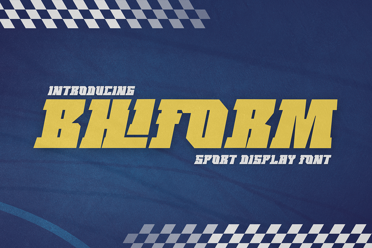 Bhiform – Sport Racing Font, a Symbol Font by Randi Irvan | Rvandtype (Photo 1 of 11)