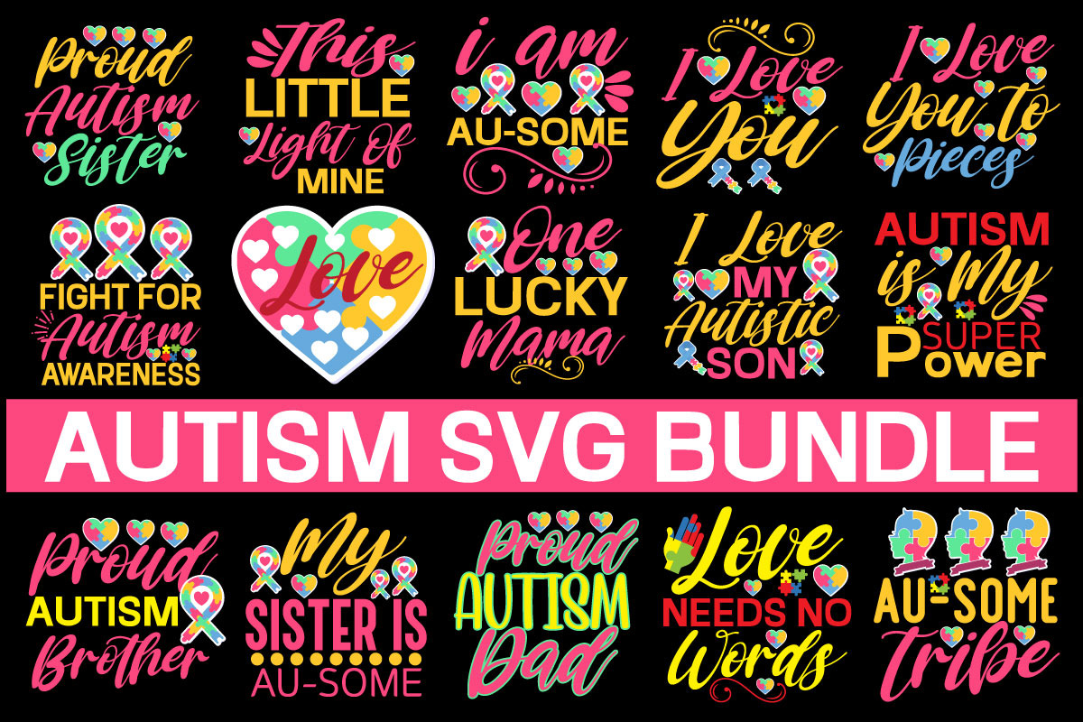 Autism SVG Bundle, an Object Graphic by GatewayDesign | Creative Market