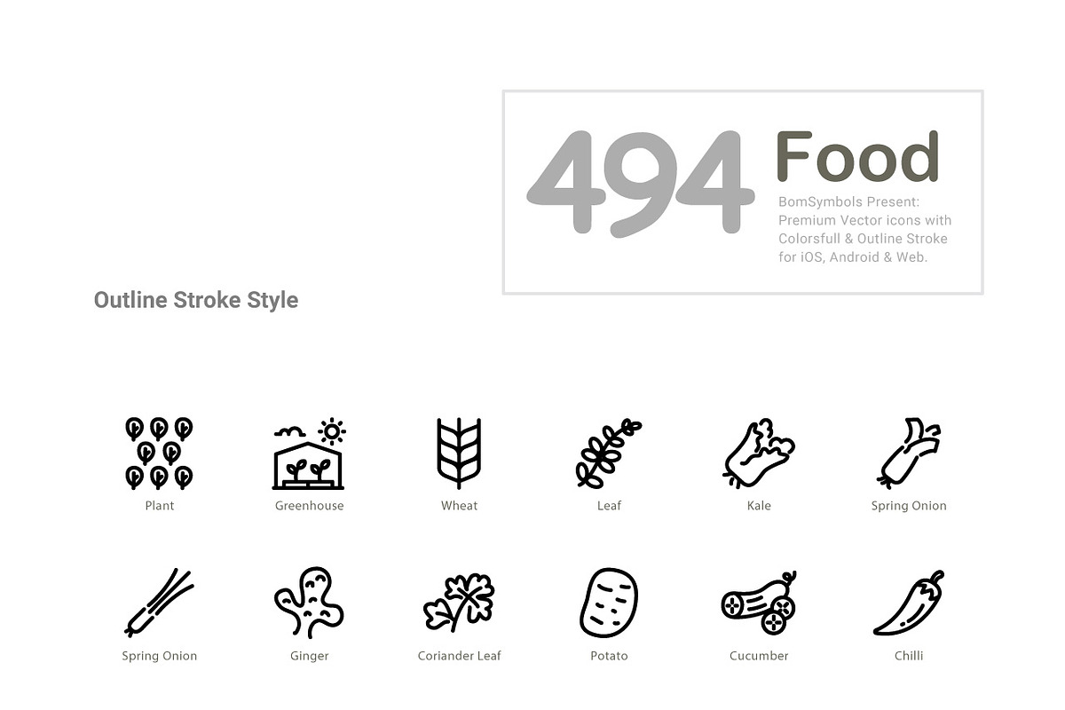Food Vector Icons, an Icon by BomSymbols (Photo 5 of 5)