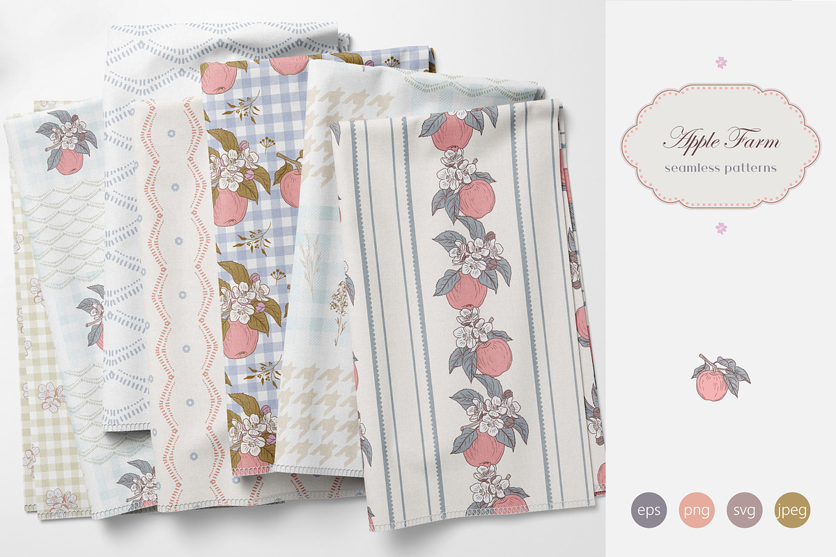 Apple Farm - Seamless Patterns, a Pattern Graphic by InaCorart (Photo 1 of 10)