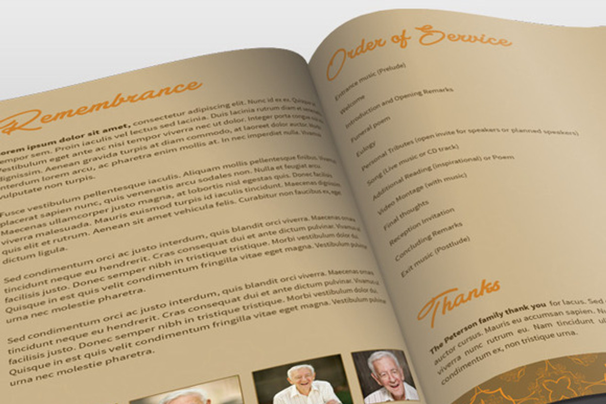 Modern Funeral Program Bundle, a Brochure Template by loswl (Photo 9 of 9)
