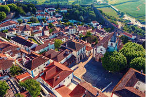 Aerial view of Obidos with historic, an Architecture Photo by Nature and travel