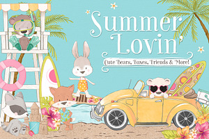 Summer Woodland Animal Clipart