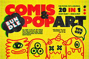 20-in-1 Comic & Pop Art Bundle, a Layer Style Add-On by pixelbuddha.net (Thumbnail 1 of 23)