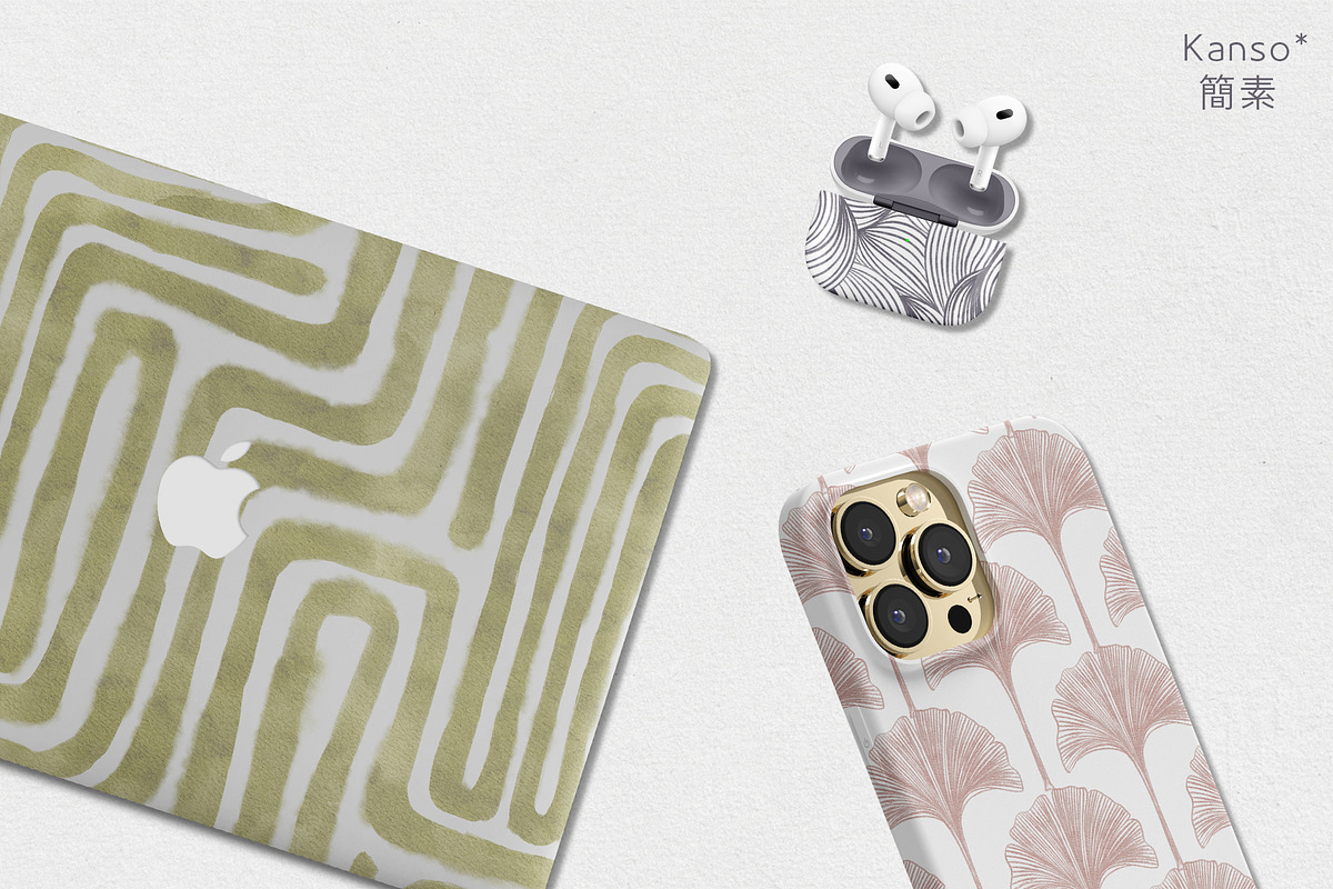 Kanso Japandi Organic Patterns, a Pattern Graphic by mila_leev (Photo 13 of 19)