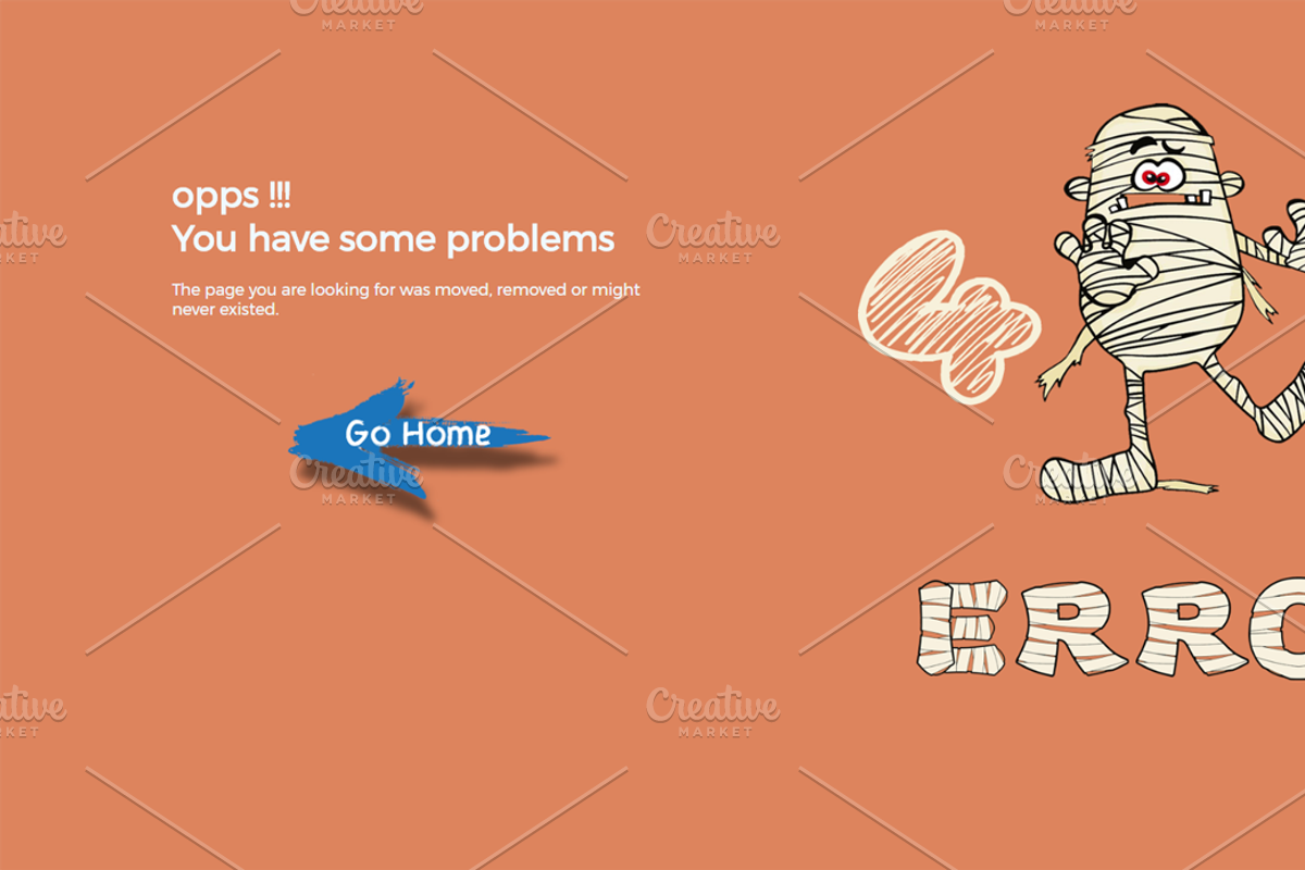 404 Mummy - Animated 404 Error Page, a Websites & App Template by XYZ Space (Photo 3 of 6)